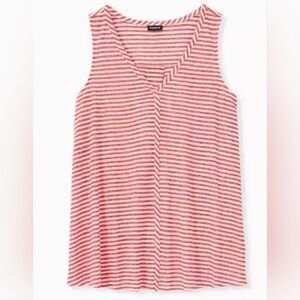 $5 Item! GUC Torrid 4X Knit Red and White Striped Jersey Swing Tunic Tank